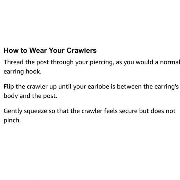 Silver Ear Wire Crawler/Earrings - Picture 6 of 7